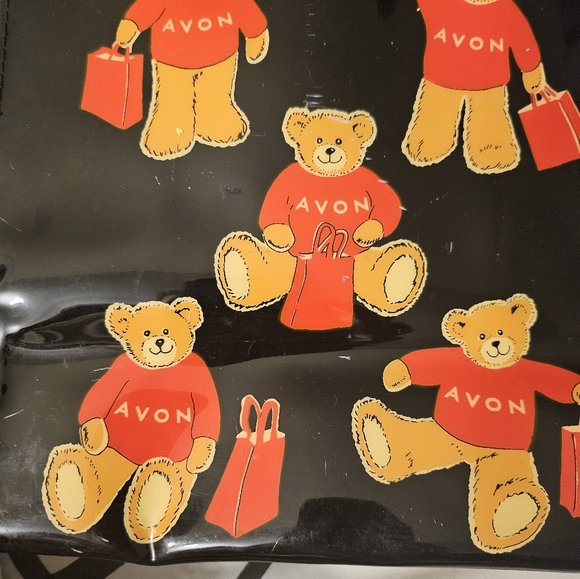 Vintage Avon Teddy Bear Tote‎ & Key Chain Vinyl Washable 1999 - Picture 8 of 12